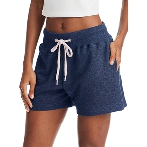 Wholesale Custom Logo Hot <b>Shorts</b> for <b>Women</b> High <b>Waist</b> Quick Dry Breathable Cotton Fleece <b>Elastic</b> Gym Casual Sporty Sweat <b>Shorts</b> - Product Image 5