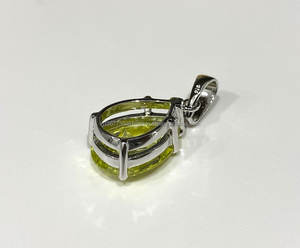 Pendentif en argent sterling 925, pendentif fait main, bijoux péridot, cadeau pour elle/lui, cadeau d'anniversaire - Product Image 5