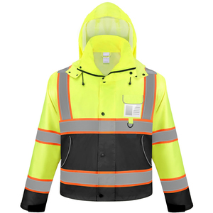 Direct factory Made <b>Men</b> Hi Vis <b>Utility</b> <b>Jacket</b> Adjustable Reflective Wear <b>Men</b> High Visibility Working <b>Jackets</b> For Construction Us - Product Image 1