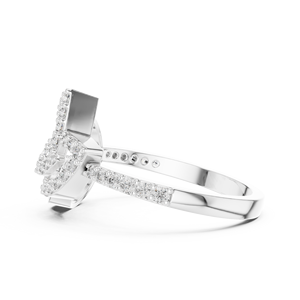 Anillo de Diamantes Cultivados en Laboratorio, Modelo MELODY, en Oro Blanco de 18 Quilates con Baño de Rodio, Certificado, para Compromiso, Fiesta, Boda, Uso Diario, para Mujer - Product Image 2