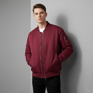 High Quality 100% Wool Men's Winter Varsity <b>Jacket</b> Waterproof Breathable Anti-Bacterial Windproof Hooded <b>Canvas</b> Casual Front - Product Image 3