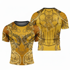 เสื้อรัดรูปแขนสั้นสั่งทำขายส่ง พิมพ์ลายกีฬาตามสั่ง ป้องกันรังสียูวี สำหรับออกกำลังกาย เล่นเซิร์ฟ และฟิตเนส - Product Image 5