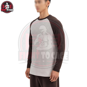 Buen Proveedor OEM ODM con Logotipo Personalizado, Camisetas Raglán de Manga Larga de Algodón de Tono Brillante, Corte Moderno para Hombre - Product Image 5