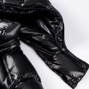 Veste matelassée en duvet pour homme, design personnalisé, fabrication OEM européenne/américaine, vente en gros, veste d'hiver en coton brillant sur mesure. - Product Image 4