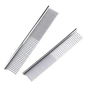 Peigne à poils pour animaux de compagnie en alliage, personnalisable avec logo et nom, démêlant en acier inoxydable, pour toilettage et massage des chiens - Product Image 5