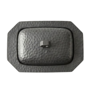 Beurrier minimaliste en fonte martelée avec couvercle, forme rectangulaire, pour la cuisine, récipient alimentaire en métal chauffable - Product Image 4