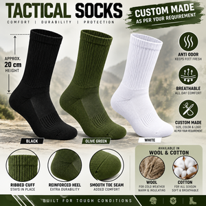 Premium Knit <b>Socks</b> Breathable Soft Comfortable Anti-odor and sweat absorb <b>socks</b> best Quality tactical Manufacturer wool/cotton - Product Image 6