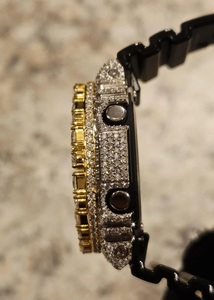 Montre de luxe en moissanite, taille poire, entièrement sertie de diamants, style hip-hop, pour homme, VVS1 - Product Image 4