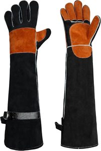 Guantes de Trabajo de Cuero Vacuno Premium, Resistentes al Calor, Ignífugos, Transpirables, Duraderos, con Puños Extendidos de Diamante - Product Image 4
