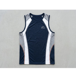 เสื้อกล้ามออกกำลังกายผู้ชาย โพลีเอสเตอร์ 100% 180gsm ราคาโรงงาน ผลิตจากวัสดุรักษ์โลก สไตล์ไฮสตรีท แห้งเร็ว ระบายอากาศได้ดี รับสกรีนโลโก้ - Product Image 1