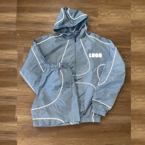 Unisex White <b>Pink</b> 100% Cotton Acid Wash Fleece <b>Tracksuit</b> Set Full Sleeve Hooded Zipper Sporty Shorts Breathable Lightweight - Product Image 5