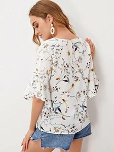Camisa de playa de verano para mujer, con botones, ligera, informal, holgada, para vacaciones - Product Image 3
