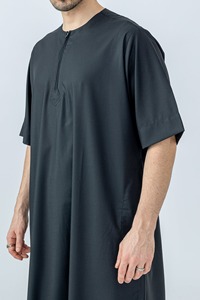 <b>Men</b> Juba Comfortable Islamic Traditional Clothing Long Muslim Robe Modest Loose Fit Breathable Material - Product Image 5