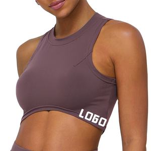 Sujetador deportivo de entrenamiento de gimnasio sin costuras de alta calidad, ropa de Yoga corta de secado rápido, soporte completo de talla grande, Sujetador deportivo de Yoga transpirable - Product Image 1