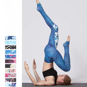Vêtements de yoga et de fitness pour femmes à la mode en gros, leggings pour femmes à taille haute lavables avec impression par sublimation pour la saison d'automne, style streetwear - Product Image 6