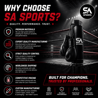 Gants de boxe de compétition professionnels en cuir de qualité supérieure, finition métallique imperméable, violet et or, à lacets, SA Sports.