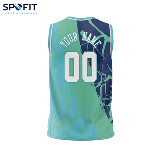 เสื้อบาสเก็ตบอลชายพร้อมโลโก้สั่งทำ ผ้าโพลีเอสเตอร์ 100% ระบายอากาศได้ดี ทันสมัย สวมใส่สบาย ดีไซน์ใหม่สำหรับนักกีฬา ชุดทีม - Product Image 2