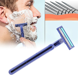 Juego Profesional de 10 Maquinillas de Afeitar Desechables de Alta Calidad para Cabeza y Barba, con Doble Cuchilla, para Piel Sensible, con Logotipo Personalizado y Barra de Afeitado - Product Image 3