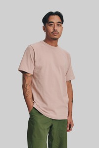 เสื้อยืดโอเวอร์ไซส์ผ้าคอตตอนหนา 320 GSM สตรีทแวร์ แบรนด์ส่วนตัว แบบเรียบ - Product Image 3