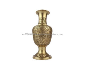 Florero de latón pintado a mano, decoración de flores, fácil y portátil, nuevo jarrón de lujo y maceta, jarrón de latón de gran tamaño, gran oferta - Product Image 2