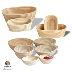 Premium Rattan Oval for Dough Rising <b>Basket</b> Eco-Friendly for Artisan <b>Bread</b> Making ARTEX QUANG PHU - Product Image 1