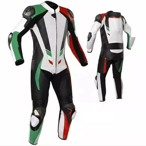 Combinaison de course moto homme personnalisable avec logo, noire et bleue, manches longues, coupe-vent, toutes saisons, en Spandex et Nylon, respirante - Product Image 4