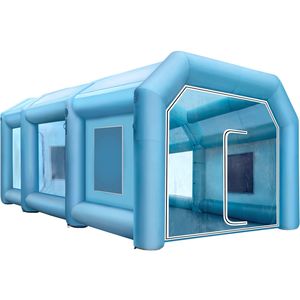 Cabina di Verniciatura Gonfiabile 33x16.4x11.5ft con 2 Potenti Ventilatori e Sistema di Illuminazione LED per Essiccazione e Verniciatura a Spruzzo - Product Image 1