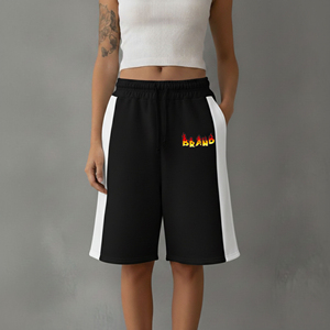 Shorts Deportivos Casuales de Verano para Mujer al por Mayor, Transpirables, con Botones, de Felpa, 100% Algodón, Ecológicos - Product Image 1