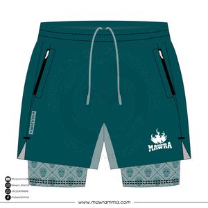 Men’s Gym Training Shorts 2-in-1 MMA Fight Shorts with Compression Layer Lightweight Breathable Fitness Running Shorts - Product Image 5