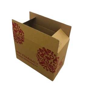 Caja de Cartón Corrugado Roja Personalizada para Empaque de Medicamentos, Impresión Flexográfica, Material Reciclado para Mascarillas Quirúrgicas, Pastillas, Gotas para los Ojos - Product Image 1