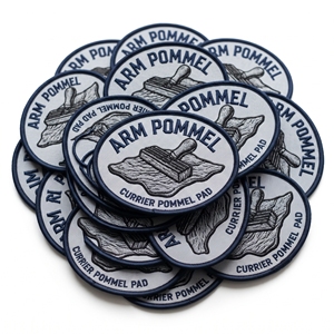 Parche bordado personalizado con borde merrow, insignia de cuero vintage para artesanía, distintivo de pizarra, emblema para ropa, venta al por mayor - Product Image 3