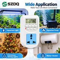 Digitaler Zeitschalter 24-Stunden 7-Tage Wöchentlich Programmierbarer LCD-Steckdosen-Timer 16A 230V EU/UK/US-Stecker 60-Tage-Speicher für Beleuchtung