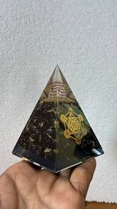 Pirámide de Orgonita de Turmalina Negra Hecha a Mano, Decoración de Cristal para Meditación, Yoga, Decoración Espiritual del Hogar y Regalo - Product Image 2
