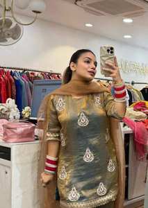 Traje de mujer a precio mayorista, talla M-XXL, de algodón, con detalles artesanales, conjunto de 3 piezas para suministro de catálogos y tiendas, estilo étnico indio, de secado rápido. - Product Image 2