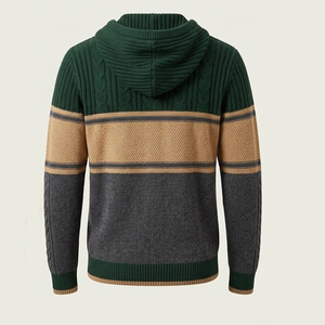 Modern Minimalist Printed Regular Fit Casual Knitted Hoodies 100% Cotton Eco-Friendly <b>Waterproof</b> Pocket Bulk - Product Image 5