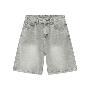 Últimos Pantalones Cortos Vaqueros Rectos Vintage de Verano de Alta Calidad, Transpirables, de Talle Medio, con Bolsillos, Tejidos y Ecológicos - Product Image 1