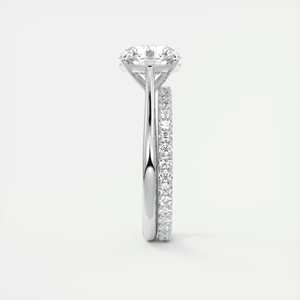 Bague de fiançailles solitaire à quatre griffes d'aigle avec diamant rond de 2,00 carats cultivé en laboratoire en or blanc 14 carats - Product Image 4