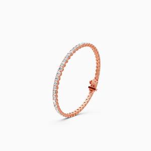 Exquisite 6.24 Ct Lab Grown Diamond Full Eternity Tennis Bracelet In 9K Yellow White And Rose <b>Gold</b> - Product Image 2