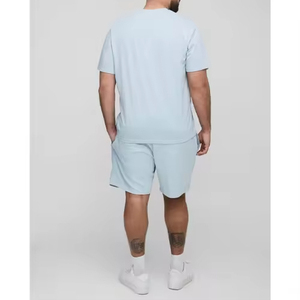 Conjunto Deportivo de Verano Personalizado, Pantalones Cortos de Algodón para Correr, Ropa Deportiva, Chándal de Gimnasio de 2 Piezas, Camiseta Transpirable para Hombre - Product Image 5