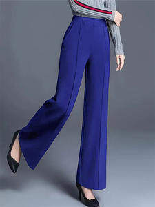 Pantalon décontracté taille haute respirant pour femme - Coupe ample avec poches et tombé fluide pour le quotidien - Jambe droite - Product Image 5