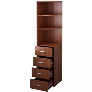Meuble de rangement minimaliste vertical en teck pour salle de bain - Product Image 2