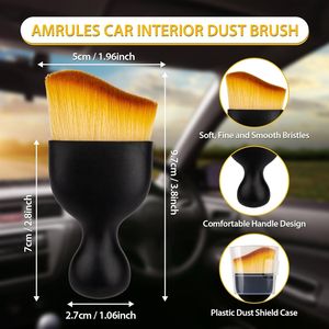 2pcs Soft Bristles Car Interior Detailing <b>Brush</b> Auto Car Detailing <b>Dusting</b> <b>Brush</b> Dashboard Cleaning Tool for Car Wash <b>Brushes</b> - Product Image 4