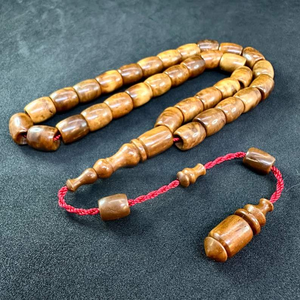 Chapelet de prière islamique en bois naturel poli, fait main, écologique, en forme de perles, pour la décoration religieuse de la maison - Product Image 5