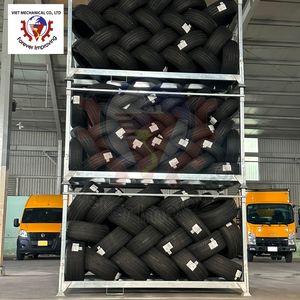 Support de stockage de pneus pliable en métal robuste pour une organisation efficace des pneus et un gain de place en entrepôt - Product Image 4