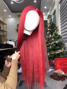 Vietnam-Peluca con malla frontal virgen Remy recta de hueso de 28 pulgadas, estilo de onda suave Natural, extensiones de cabello humano crudo de trama única - Product Image 3