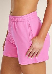 Pantalones Cortos de Algodón para Mujer con Cintura Elástica, Talle Medio, Teñido en Prenda, Volantes, Ajuste Holgado para Gimnasio, Entrenamiento y Descanso - Product Image 5