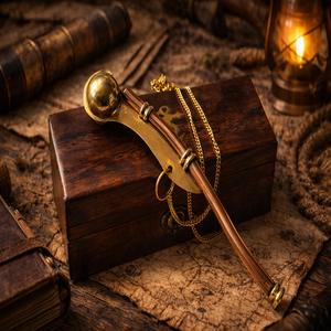 Sifflet de marin en laiton antique poli |   Objet de collection de signalisation nautique marine - Product Image 1