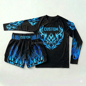 Conjunto de Shorts y Rashguard de Muay Thai con Impresión Personalizada, Venta al Por Mayor, Ropa Deportiva de MMA y Boxeo, Proveedor ODM - Product Image 1