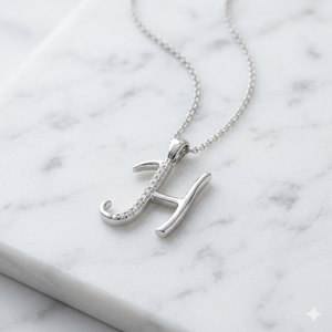 Iced Custom Initial Alphabet letter Moissanite Diamond Charm Classic Pendant 925 <b>Silver</b> Jewelry Trendy Bling <b>Necklace</b> for Gifts - Product Image 4