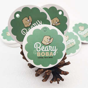 Etiqueta Redonda con Recubrimiento Brillante para Camisetas, Etiqueta Personalizada con Logotipo, Etiqueta Colgante para Ropa, Etiquetas para Prendas - Product Image 6